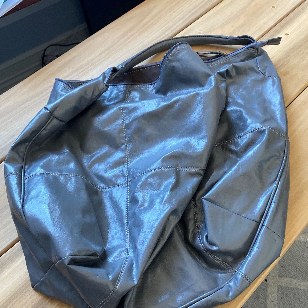 Gray shoulder bag